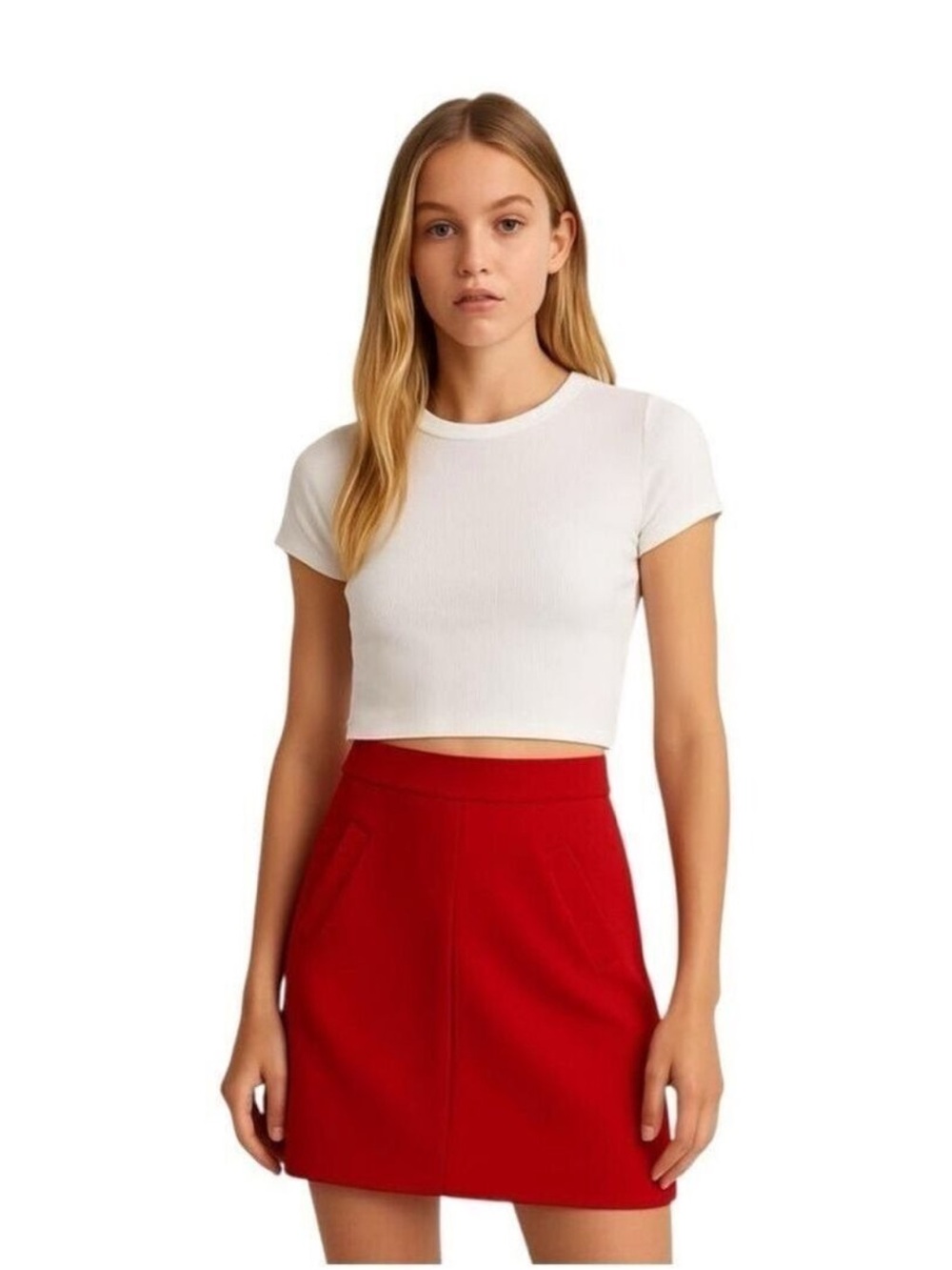 Mario Serrani Women’s Red Pencil Skirt Size 2 True Red, Stretchy